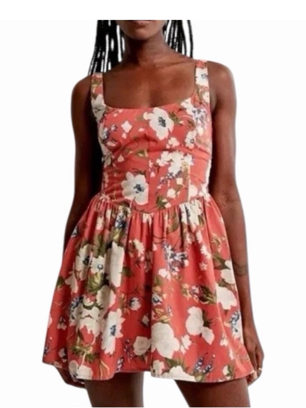 Abercrombie & Fitch Floral Corset Style Romper w/ Smocked Back, Size Mp, NWT